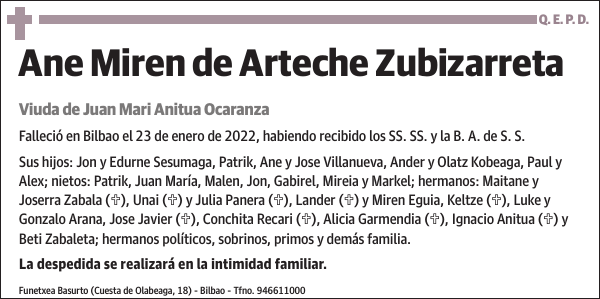 Ane Miren de Arteche Zubizarreta