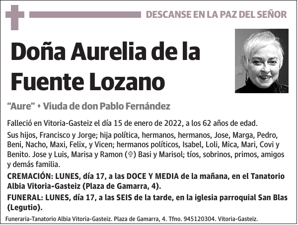 Aurelia de la Fuente Lozano Aure