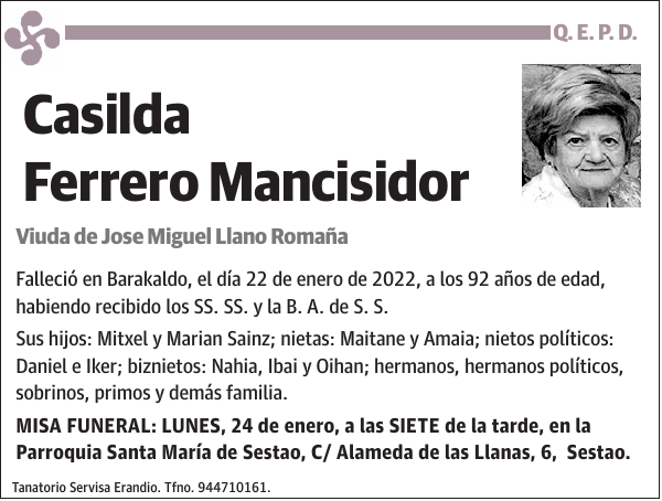 Casilda Ferrero Mancisidor