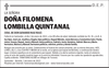 DOÑA  FILOMENA  LOMBILLA  QUINTANAL