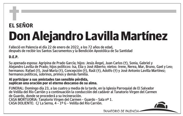 Don Alejandro Lavilla Martínez