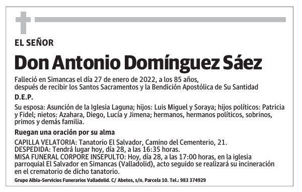 Don Antonio Domínguez Sáez