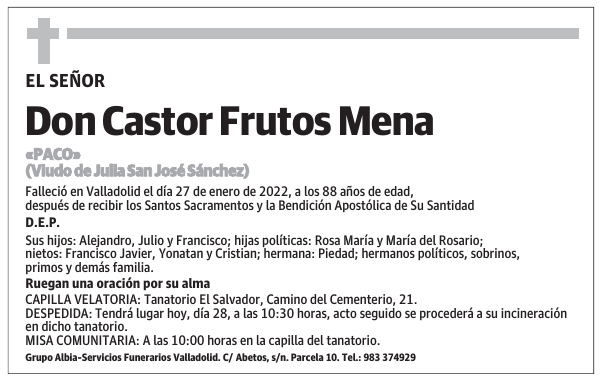 Don Castor Frutos Mena