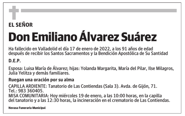 Don Emiliano Álvarez Suárez