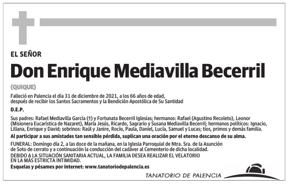 Don Enrique Mediavilla Becerril