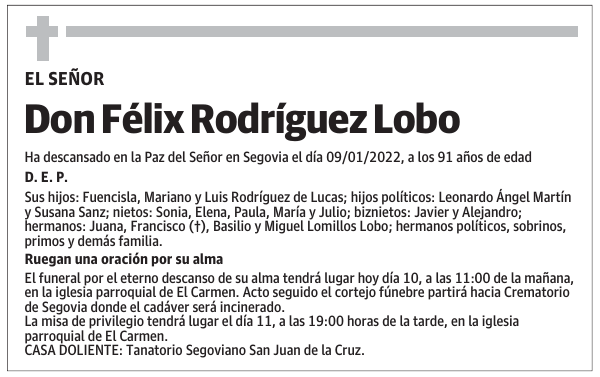 Don Félix Rodríguez Lobo