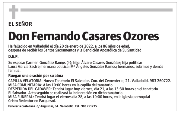 Don Fernando Casares Ozores