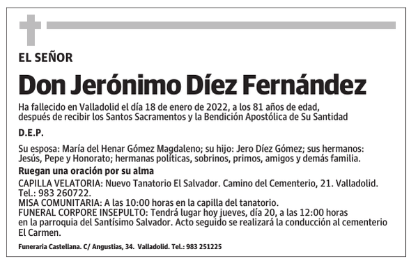 Don Jerónimo Díez Fernández