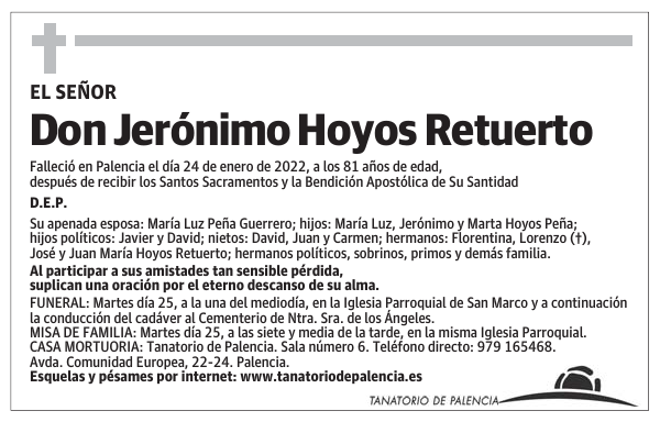 Don Jerónimo Hoyos Retuerto