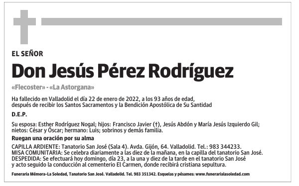 Don Jesús Pérez Rodríguez