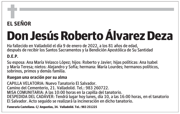 Don Jesús Roberto Álvarez Deza
