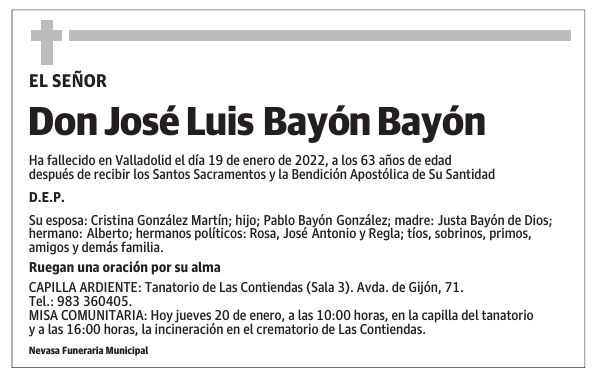 Don José Luis Bayón Bayón