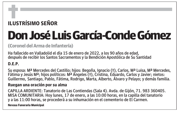 Don José Luis García-Conde Gómez
