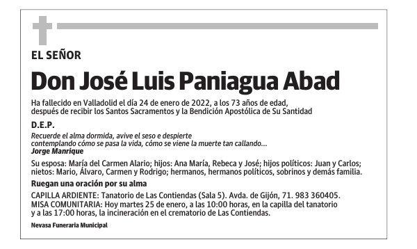 Don José Luis Paniagua Abad