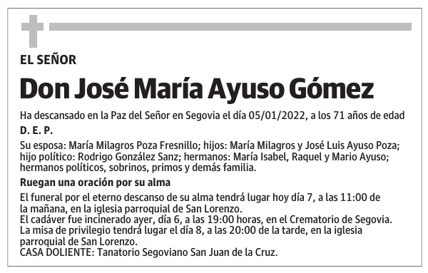 Don José María Ayuso Gómez