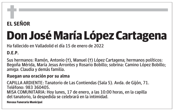 Don José María López Cartagena