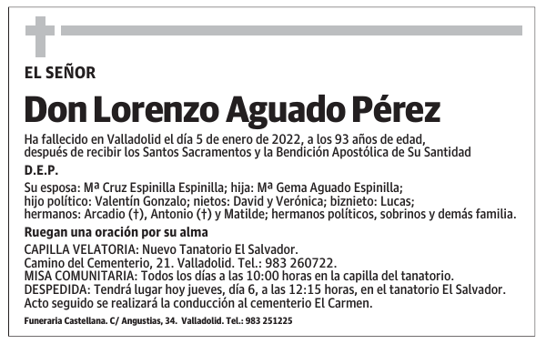 Don Lorenzo Aguado Pérez