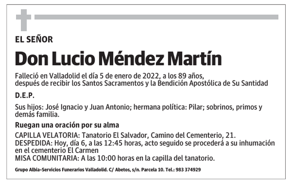 Don Lucio Méndez Martín