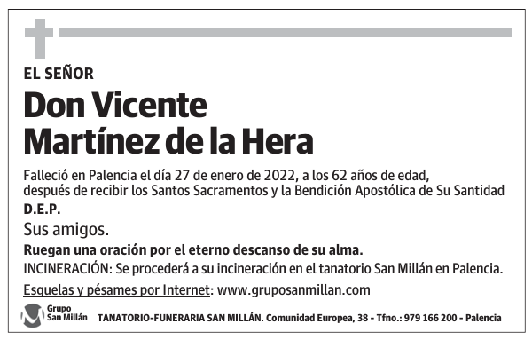 Don Vicente Martínez de la Hera