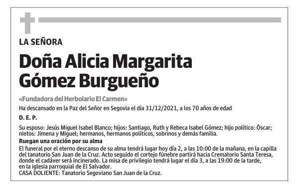 Doña Alicia Margarita Gómez Burgueño