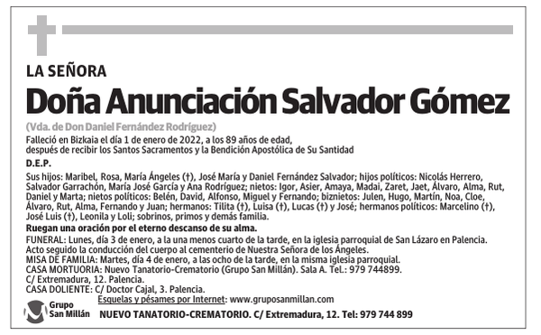 Doña Anunciación Salvador Gómez