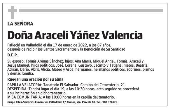 Doña Araceli Yáñez Valencia