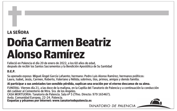 Doña Carmen Beatriz Alonso Ramírez