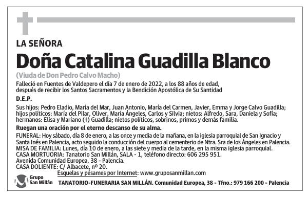 Doña Catalina Guadilla Blanco