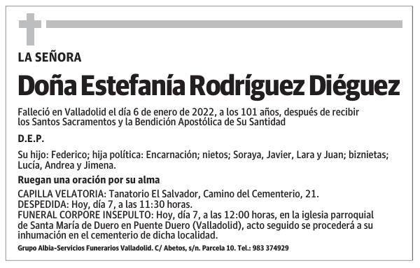 Doña Estefanía Rodríguez Diéguez