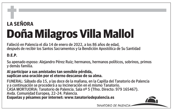 Doña Milagros Villa Mallol