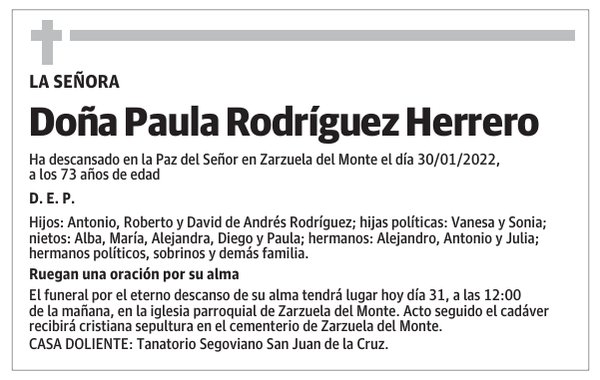 Doña Paula Rodríguez Herrero
