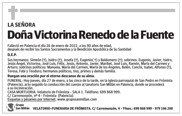 Doña Victorina Renedo de la Fuente