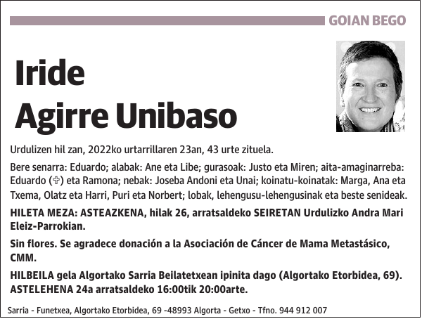 Iride Agirre Unibaso