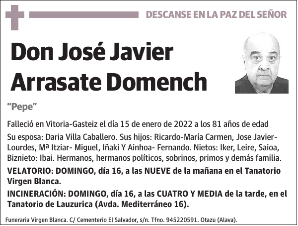 José Javier Arrasate Domench Pepe