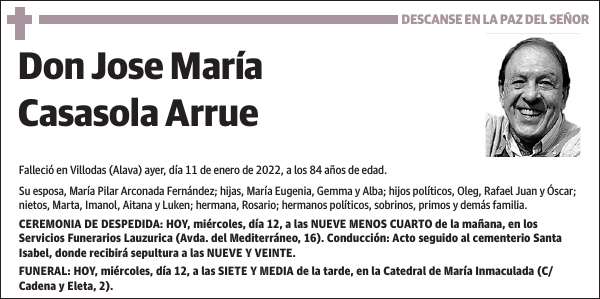 Jose María Casasola Arrue