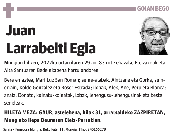 Juan Larrabeiti Egia Mungian