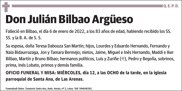 Julián Bilbao Argüeso