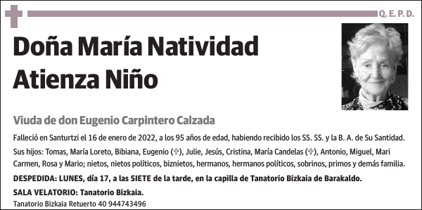 María Natividad Atienza Niño