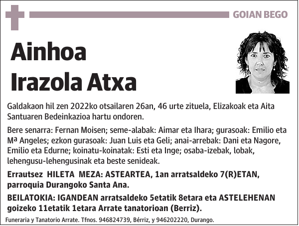 Ainhoa Irazola Atxa Galdakaon