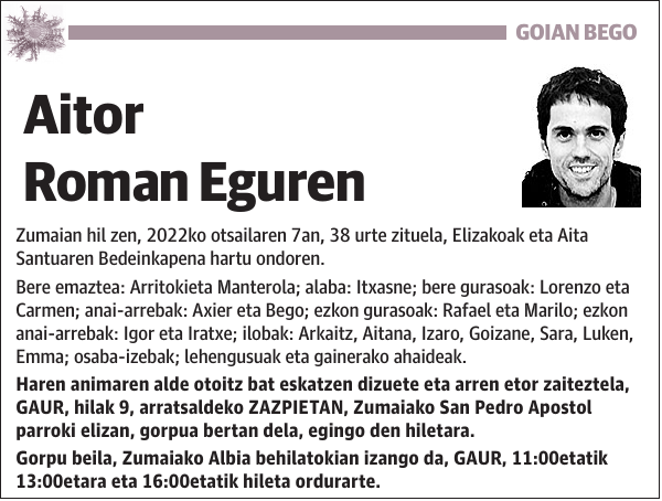 Aitor Roman Eguren Zumaian
