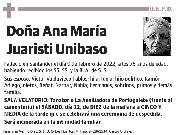 Ana María Juaristi Unibaso