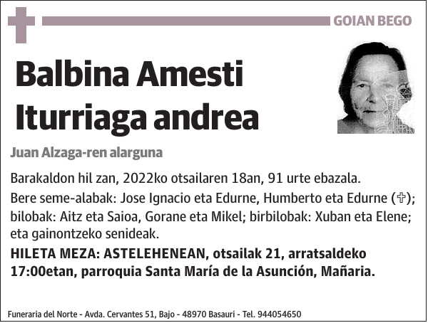 Balbina Amesti Iturriaga