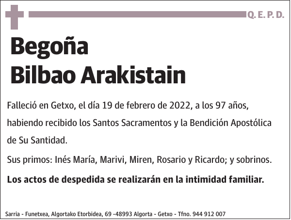 Begoña Bilbao Arakistain