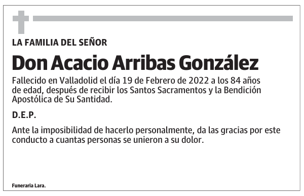 Don Acacio Arribas González