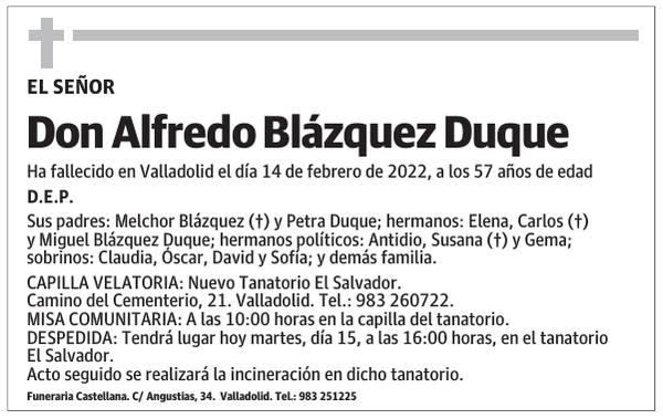 Don Alfredo Blázquez Duque