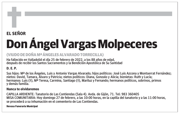 Don Ángel Vargas Molpeceres