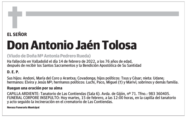 Don Antonio Jaén Tolosa