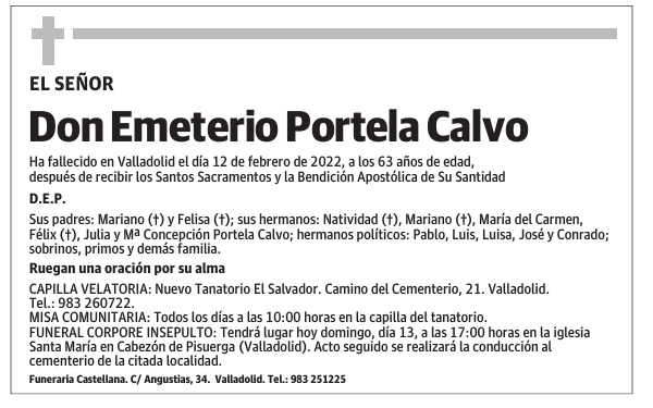 Don Emeterio Portela Calvo