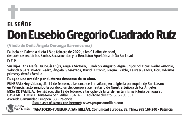 Don Eusebio Gregorio Cuadrado Ruíz