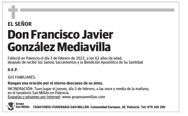 Don Francisco Javier González Mediavilla